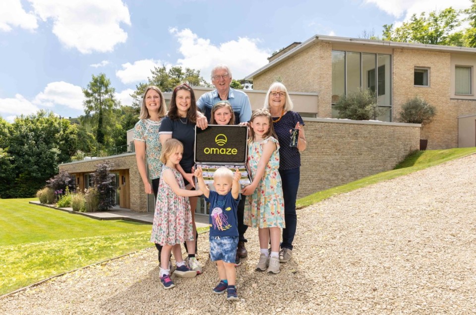 Susan, who worked as a secondary school teacher, with some of her family