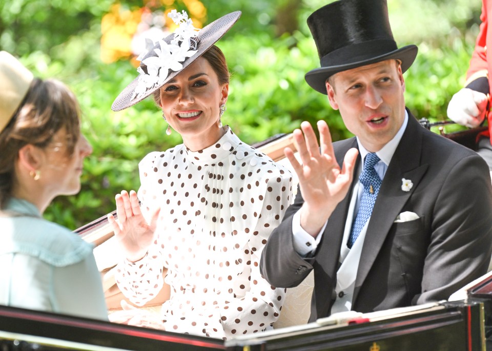 The Duke and Duchess of Cambridge arrived for the fourth day of Ascot today