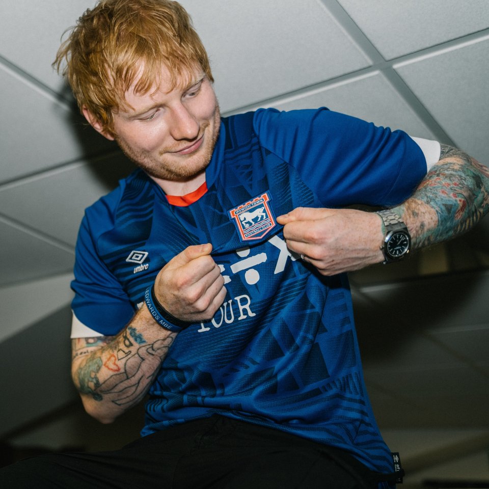 Ed Sheeran has helped to promote Ipswich's new kits