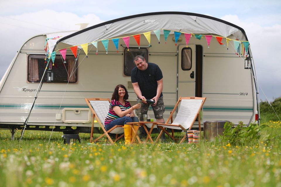 Despite being millionaires the couple will be going to Glastonbury in a second-hand caravan