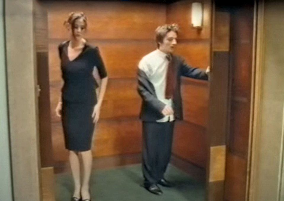 In the nineties, she famously appeared as the 'Lynx elevator girl' who gets hot and steamy with a nerdy bloke, mistaking him for the source of an intoxicating scent