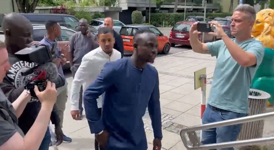 Sadio Mane has landed in Munich to complete his medical and move to Bayern