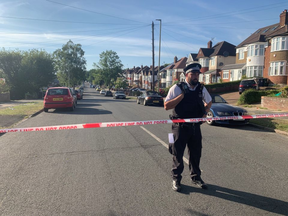 The road was cordoned off as cops investigated the area