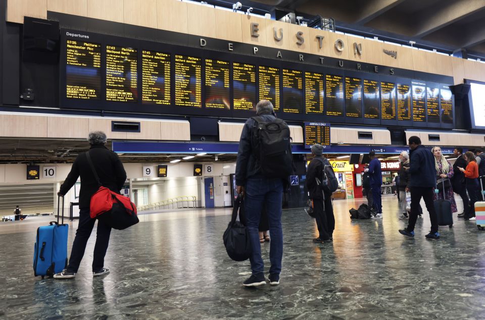 Euston Station in London was unusually quiet this morning