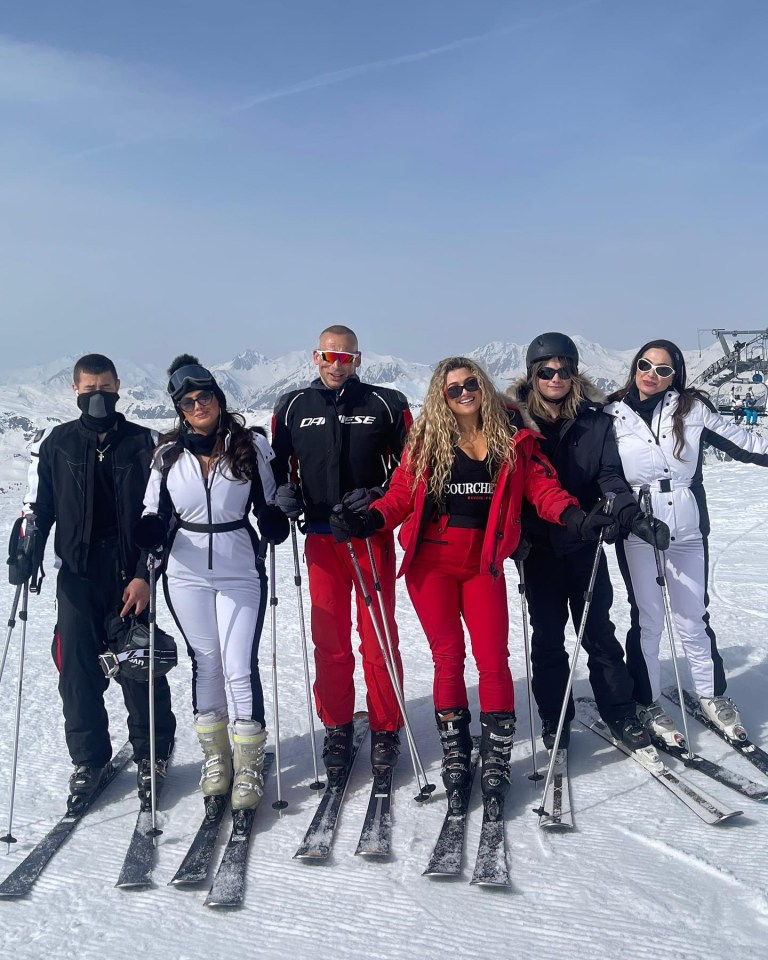 The star went skiing in France earlier this year