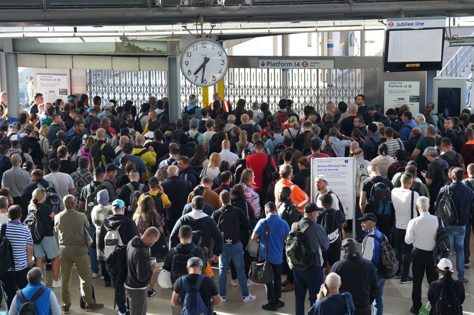 Huge crowds were seen at Stratford station today