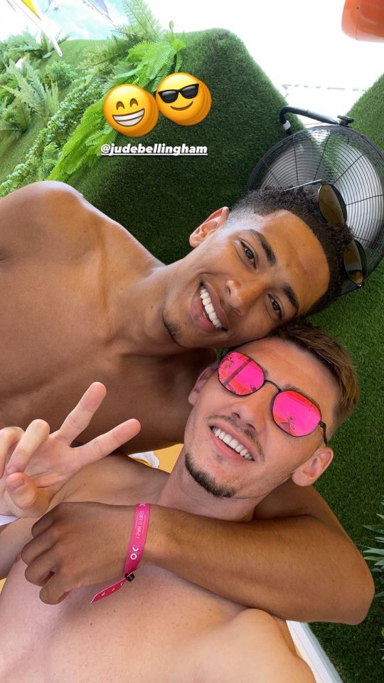 Jude Bellingham and Billy Gilmour have been partying together in Ibiza