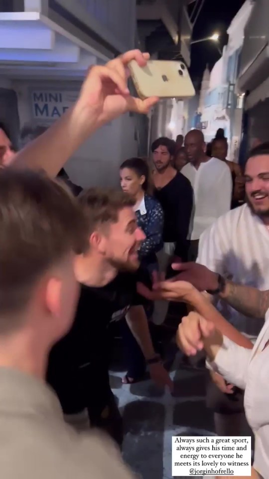 Chelsea’s Jorginho is now in Mykonos, where he has been mobbed by fans