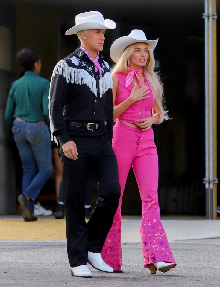 The pair were previously spotted sporting cowboy suits on the set of Barbie