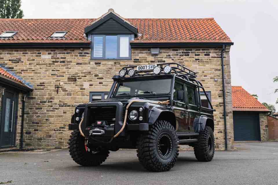 A 2014 Land Rover Defender SVX 'Spectre' 4×4 Utility, used in Spectre, is one of TWO Bond Cars up for auction this week