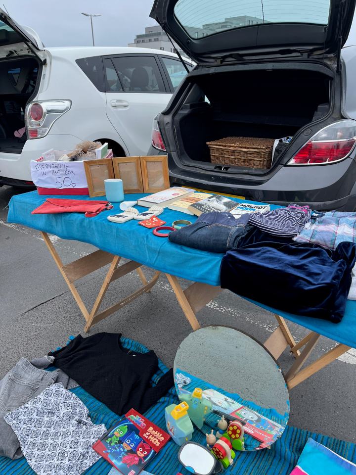 Rosie's haul at the car boot sale