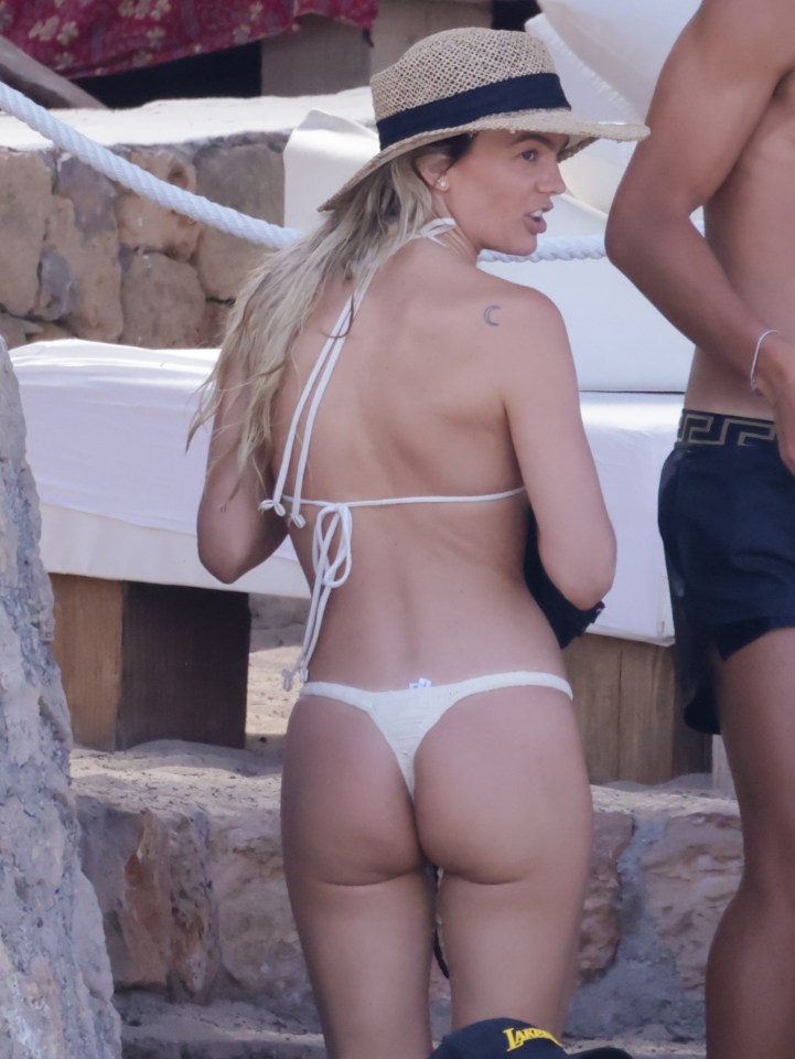 Louisa donned a tiny bikini for her trip to the beach