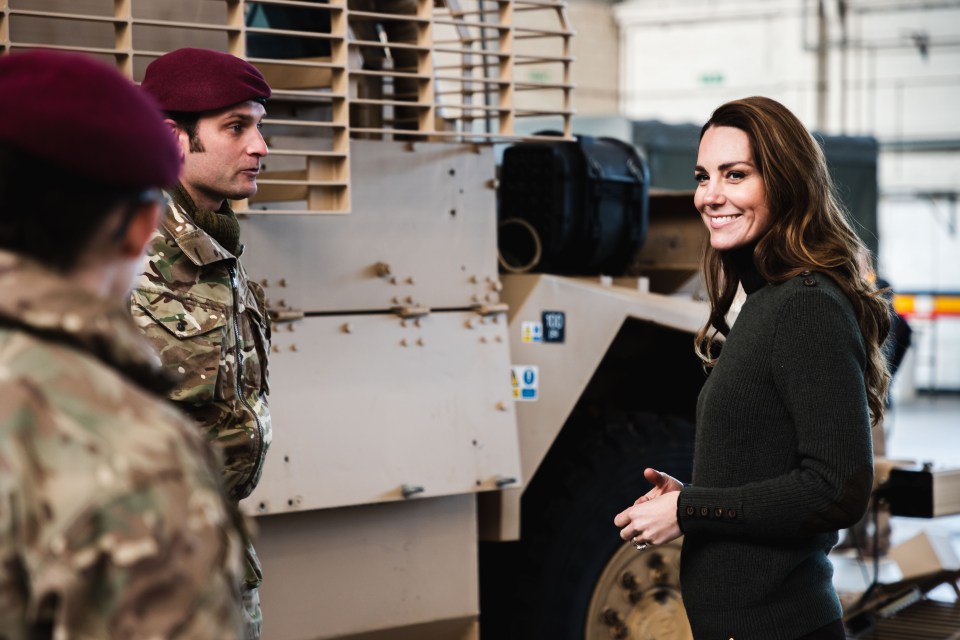 Unseen snaps show Kate Middleton visiting Pirbright Training Academy in November