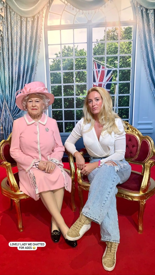 The mum-of-six met the Queen at Madame Tussauds