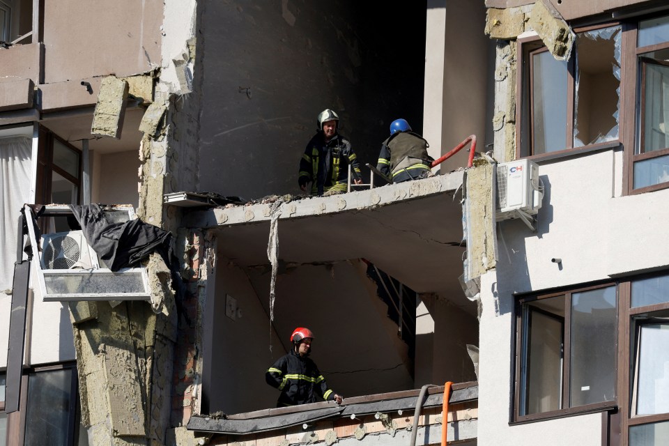 At least two buildings were struck in Kyiv, according to the city's mayor Vitali Klitschko