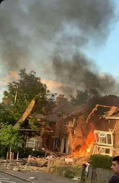 The house was blown to smithereens in the explosion