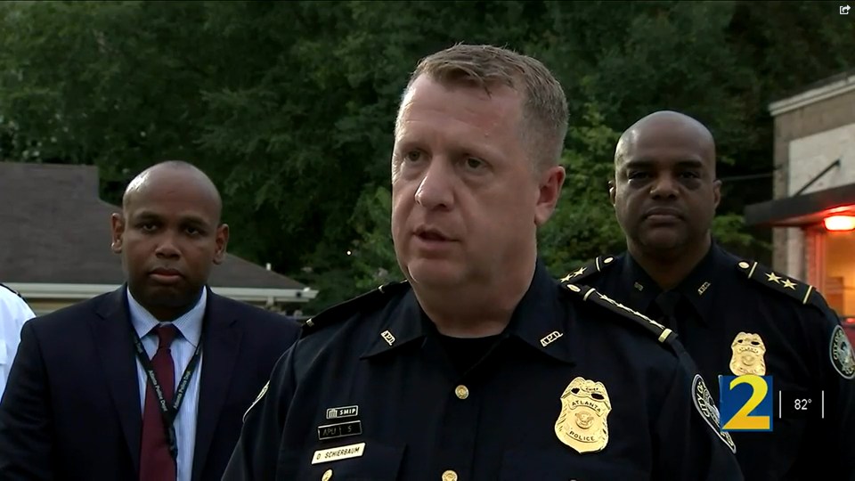 Atlanta Police Deputy Chief Charles Hampton Jr. held a conference regarding the shooting today