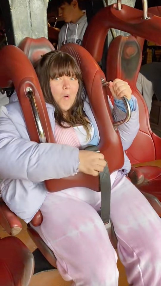 Heather says that theme parks aren't really designed with plus-size people in mind