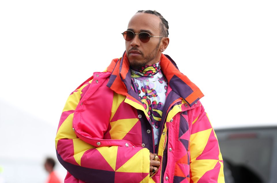 The F1 star dressed to impress in a colourful outfit