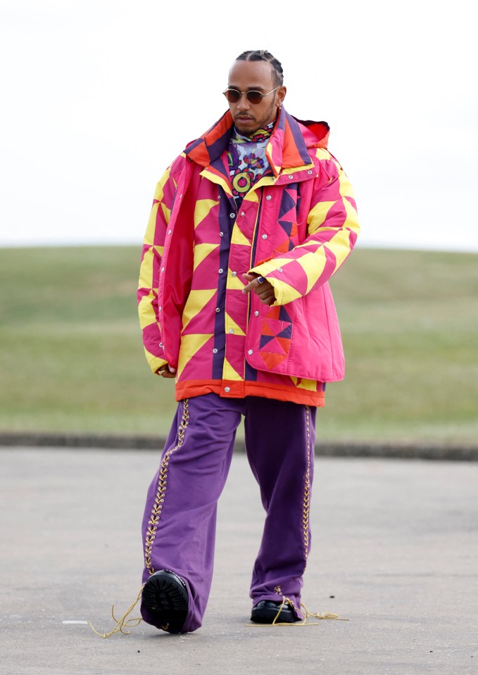 Lewis Hamilton has been pictured arriving at Silverstone