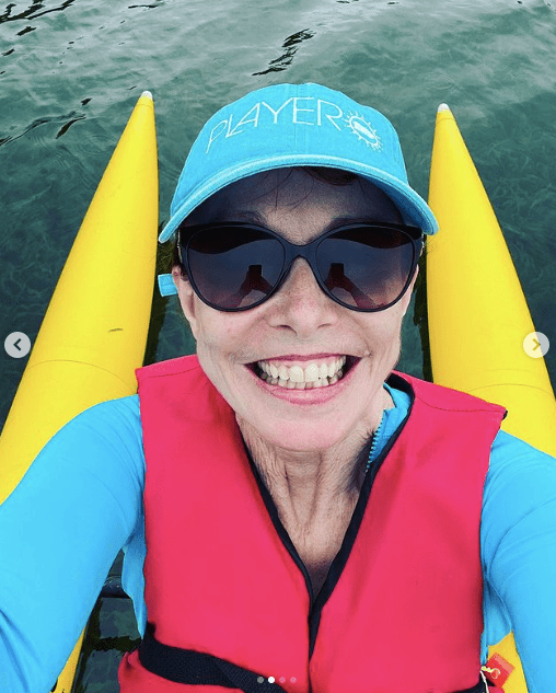 Kay took to the water while on her week-long holiday