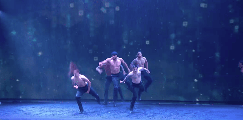 There was a Magic Mike vibe to the routine