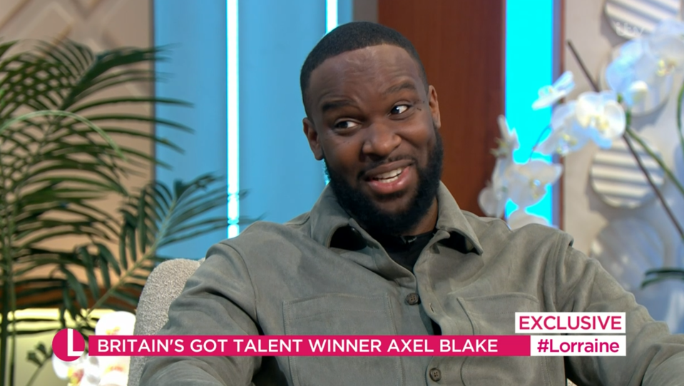 Britain's Got Talent winner Axel Blake appeared on ITV's Lorraine today and addressed anger over his past fame