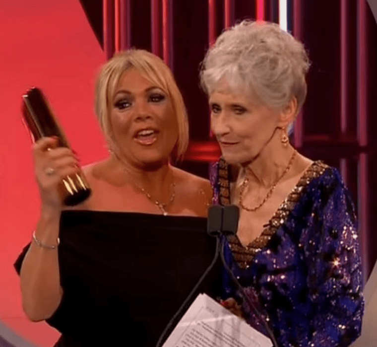 Letitia Dean paid tribute to her late dad at the British Soap Awards last night