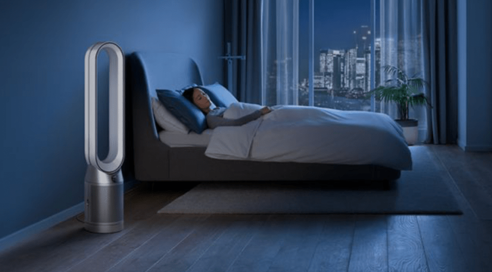 The Dyson fan has a Night Mode to avoid disturbing you during a kip