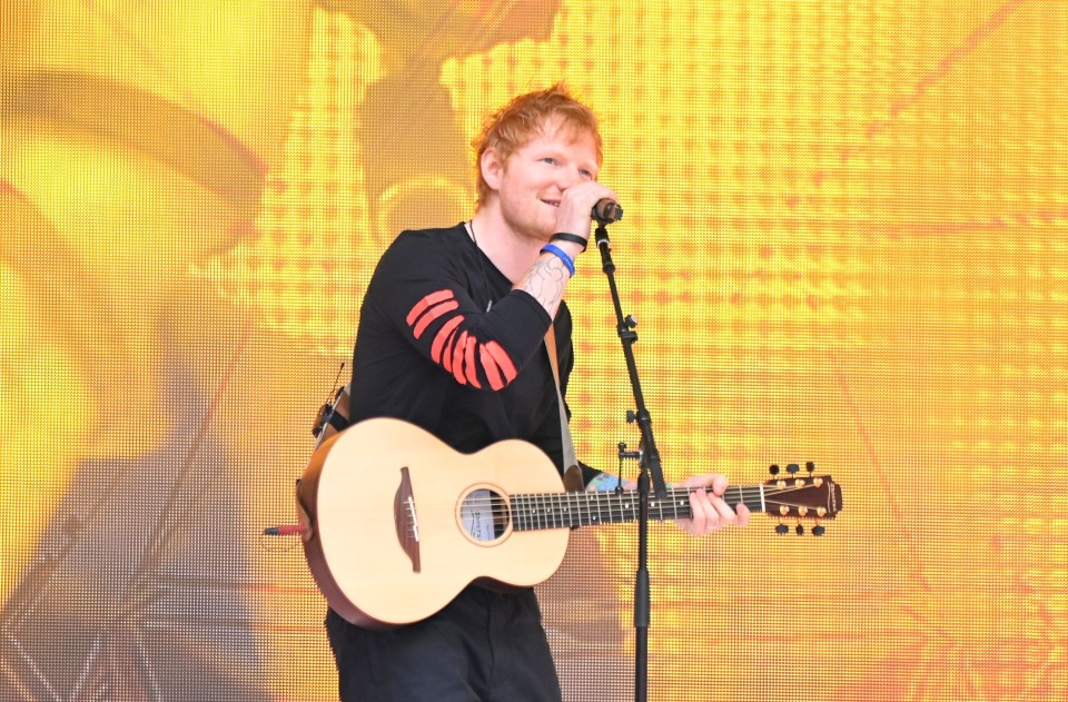 Ed Sheeran opened the show at Wembley