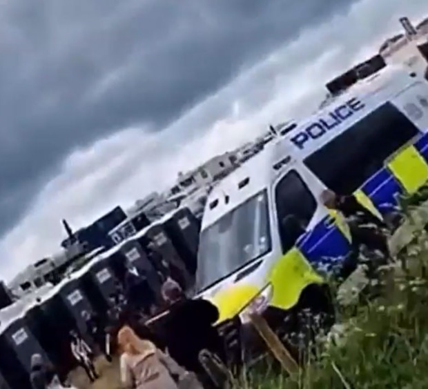 Police seized bats and blades at the annual four-day fair