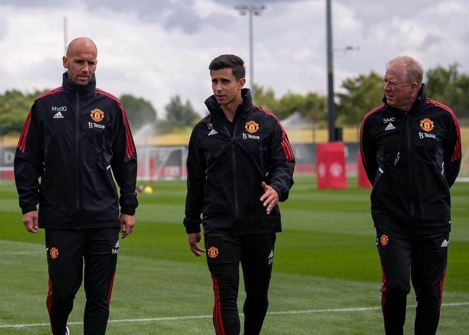 Mitchell van der Gaag, Eric Ramsay, and Steve McClaren (left to right) have all been active in training this week