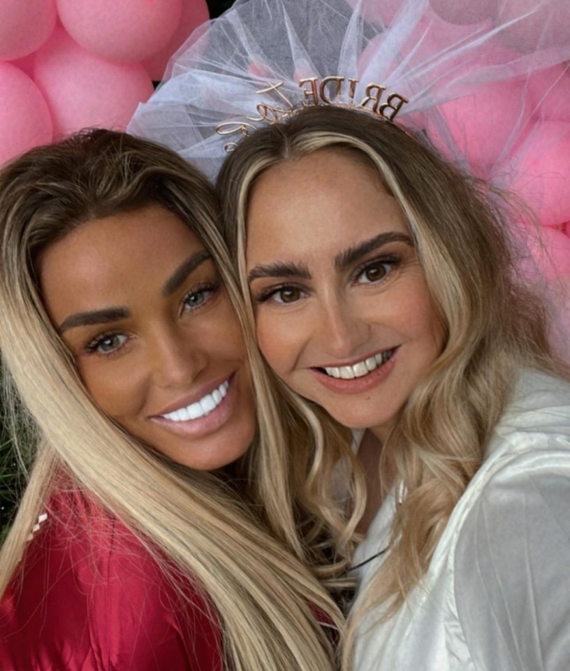 Katie Price celebrated her sister Sophie's hen party at a secret cabin