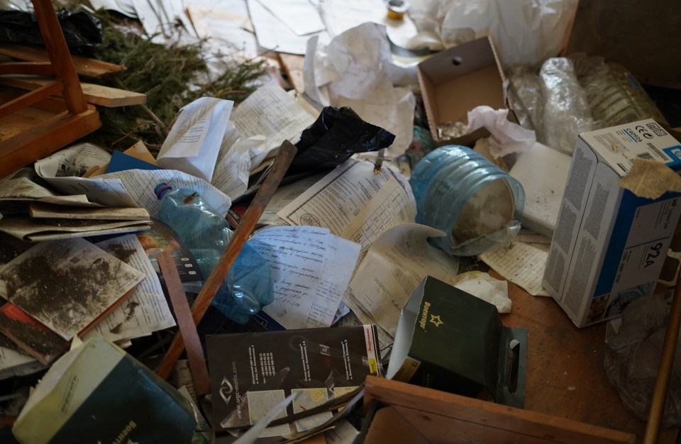 Stacks of rubbish were left by Putin’s troops