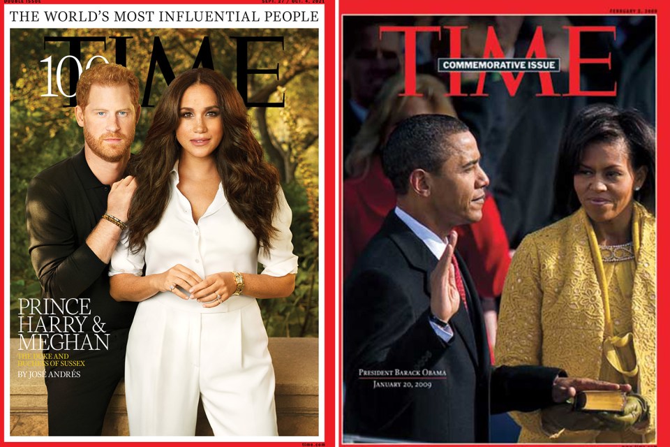 Prince Harry and Meghan followed in the footsteps of the Obamas and appeared on the cover of Time magazine