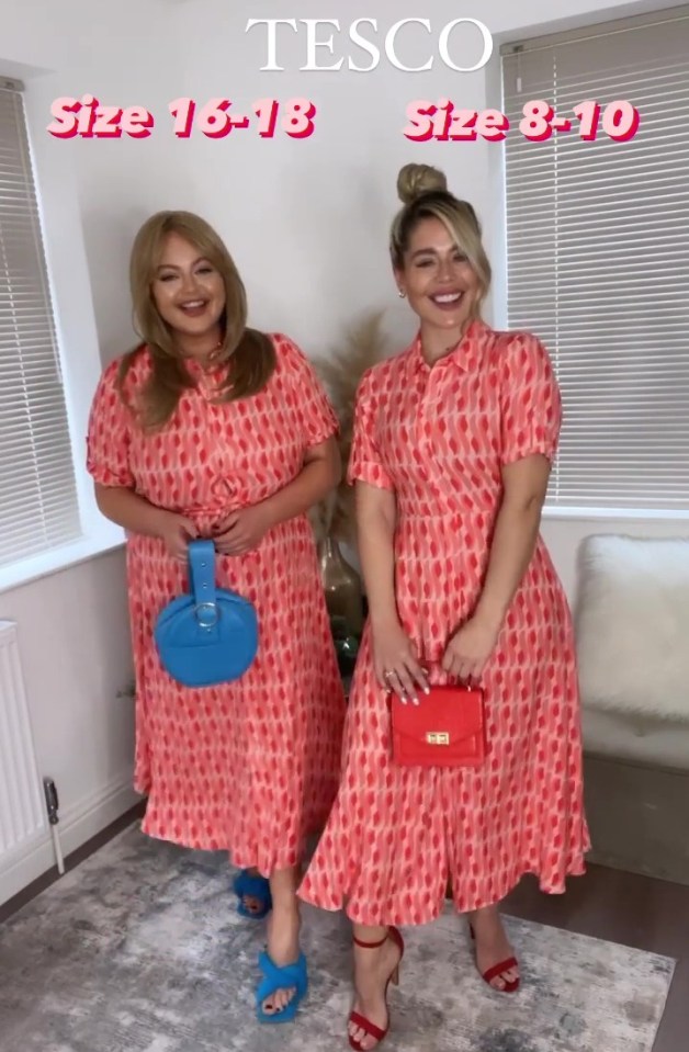 Sophie Lew took to Instagram to share a reel of how the same outfits looked on her size eight figure and her friend's size 18 body