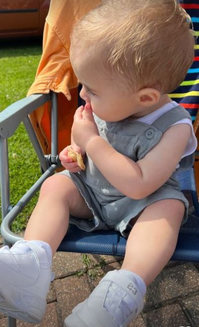 One-year-old Santi enjoying the celebrations