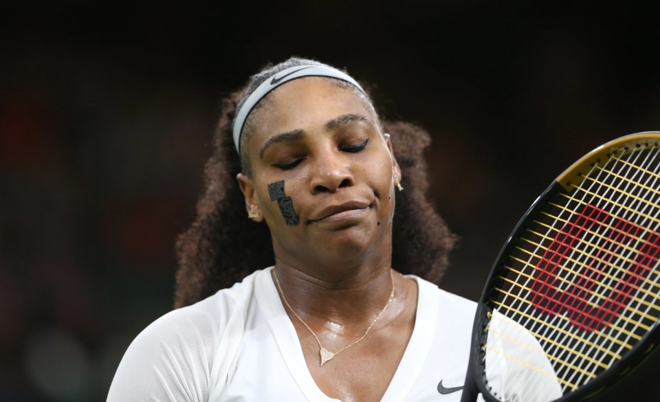 Serena Williams has been playing with plasters on her face