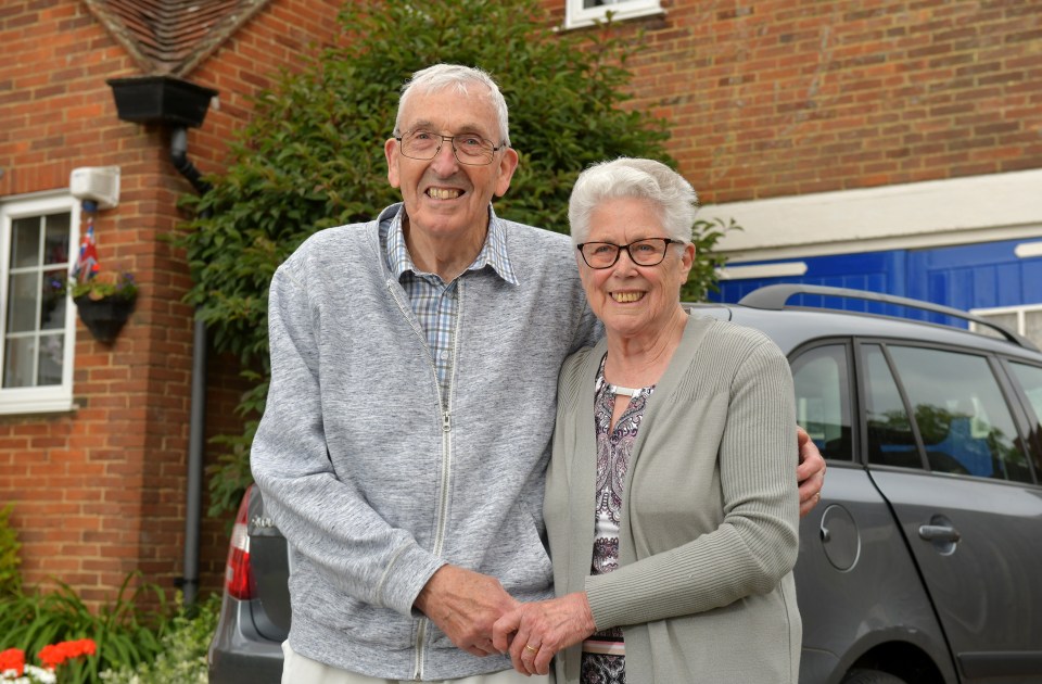 Philip and Leslie now on their driveway