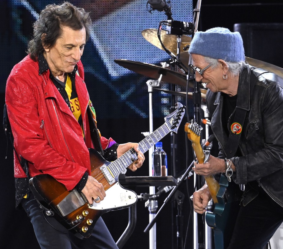 He will play Milan as planned next Tuesday with his bandmates Ronnie Wood, left, and Keith Richards