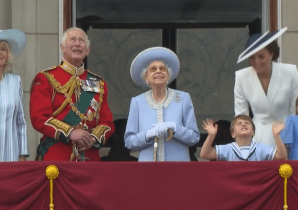 Louis jumped for joy when the planes flew over Buckingham Palace