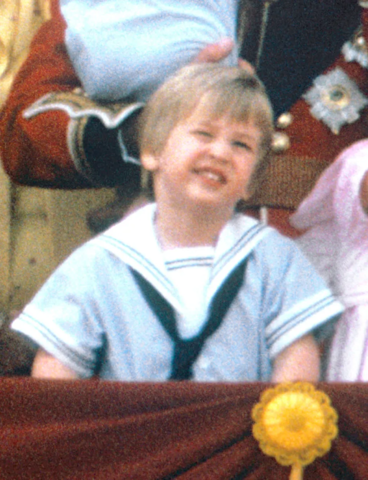 Prince William wore a similar sailor outfit 37 years ago