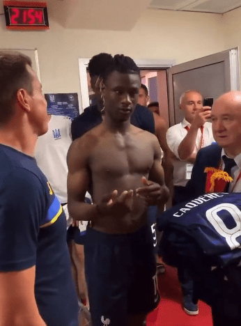 Eduardo Camavinga entered the Ukraine dressing room to show his support for the country amid Russia's invasion