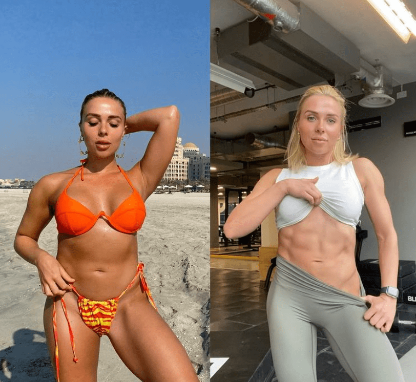 Gabby Allen shared this picture of her body a year ago, and how it is today