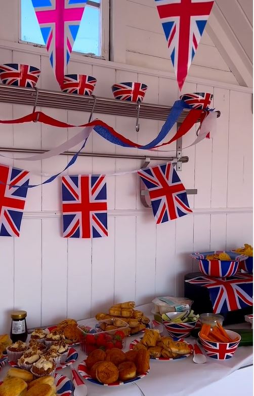 She showed off her display of British party food