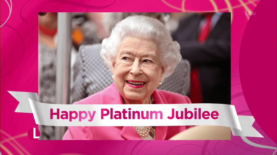 It then changed to a picture of the Queen for the Platinum Jubilee