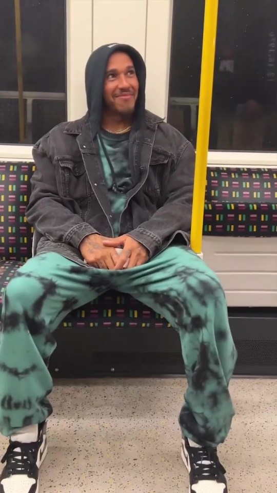 Lewis Hamilton seemed to enjoy his trip on the Underground