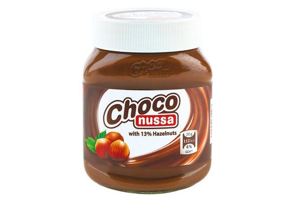 The fat content is marginally higher than Nutella at 36.5g (per 100g). But for such a price difference, this hits the sweet spot