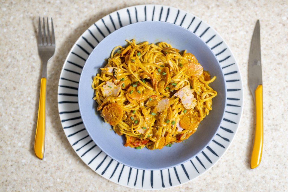 This peanut butter & ham stir fry costs just 37.5p per serving