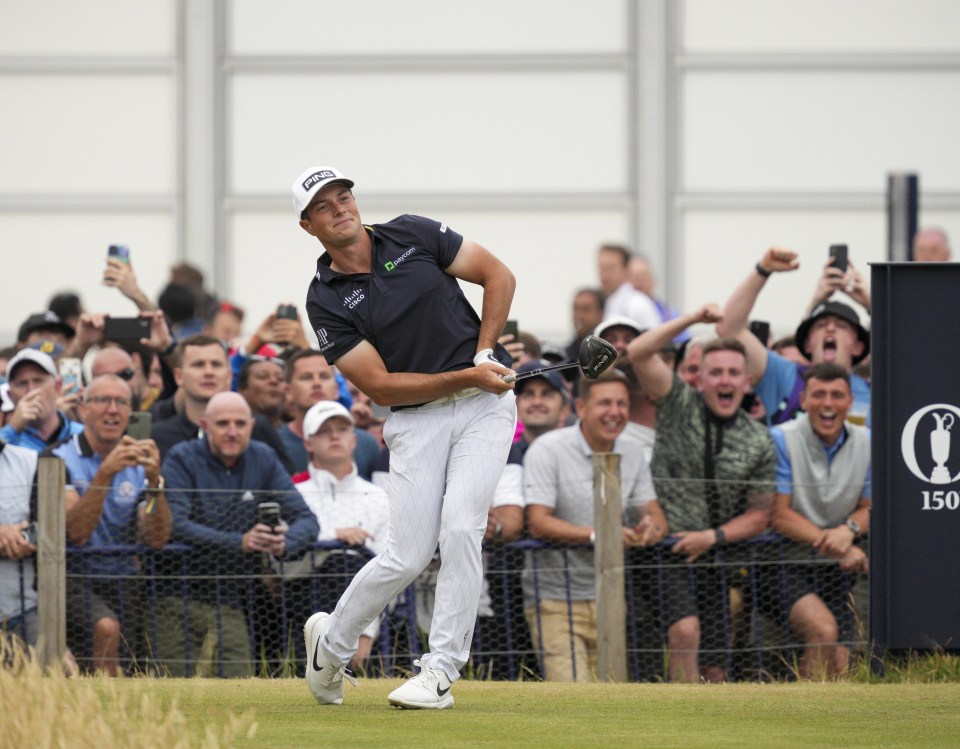 Norway's Viktor Hovland is joint leader along with Rory McIlroy at The Open